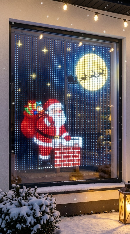 Kurtyna LED z aplikacją – świąteczny ekran w Twoim oknie